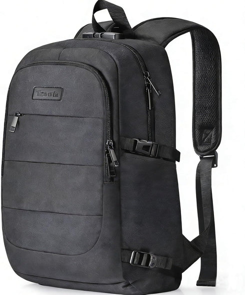 Tzowla Travel Laptop Backpack Water Resistant Anti-Theft Bag with Giant Tumbler Holder