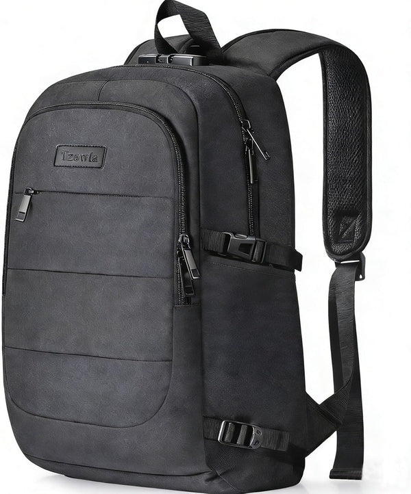 Tzowla Travel Laptop Backpack Water Resistant Anti-Theft Bag with Giant Tumbler Holder