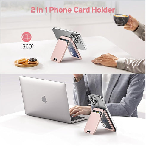 QYQBOON 17/16/15/14/13/12 13/12 Mag-Safe Wallet for Women Strongest Magnetic Lightweight Phone Wallet Stand Adjustable