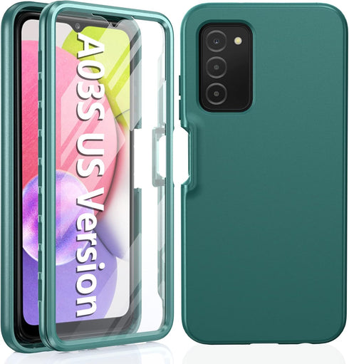 Samsung Galaxy A03s Phone Case: Slim Shockproof Silicone Hybrid Covers, Durable TPU Dual Layer Drop-Proof Cute Cover,
