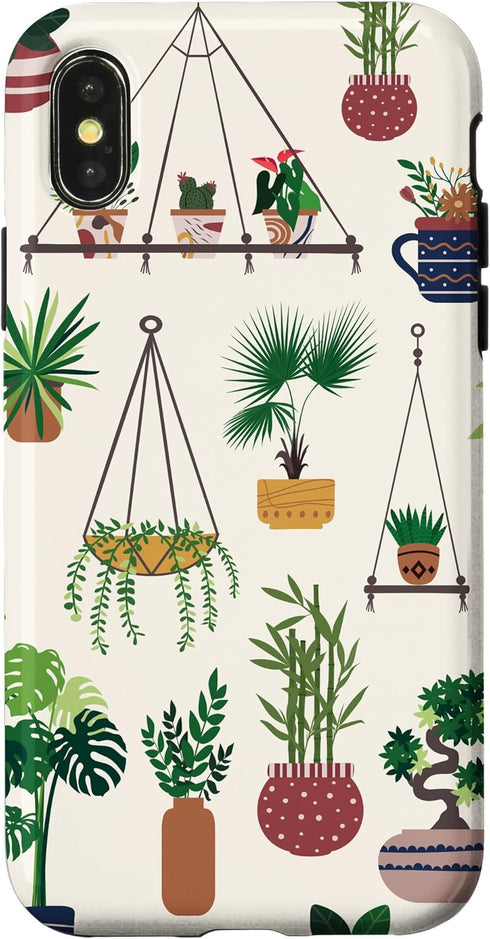 iPhone X/XS Indoor and Outdoor Plant Illustrations | Boho Nature Art Case