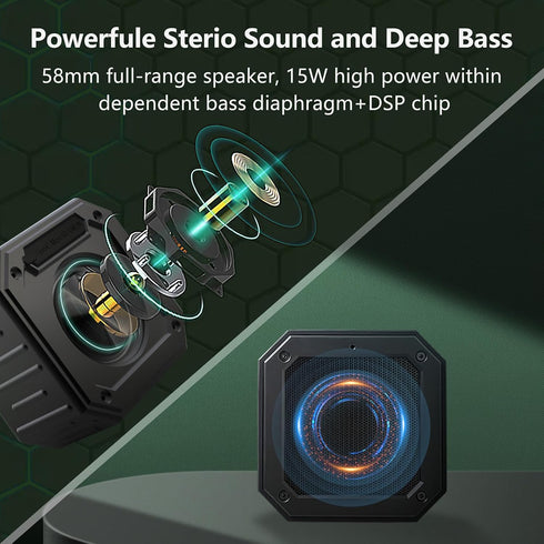 Golf Speaker, Golf Cart Bluetooth Speakers, Portable Magnetic 15W Loud with Bass, Outdoor IPX7 Waterproof Wireless