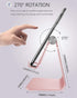 CreaDream Adjustable Cell Phone Stand, Aluminum Desktop Cradle Compatible with Phone 15 14 13 12 11 Pro Max Plus SE,