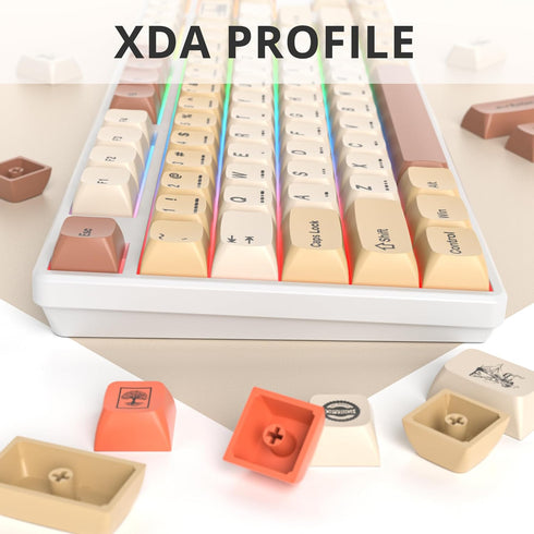 surmen 139 XDA Profile PBT Keycaps, Custom Dye Sublimation with ISO Keys for Mechanical Keyboard (Stamp)