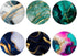 (6 Pack) Collapsible Cell Phone Grip for Smartphones, Expanding Holder - Green Blue Gold Marble