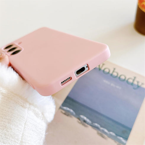 Samsung Galaxy S23 FE Case - Cute Black Liquid Silicone with Soft Anti-Scratch Microfiber Lining, TPU Protective Cover.