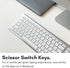 Macally Ultra Slim USB Wired Computer Keyboard, Full Size for Apple & Windows, Low Profile