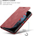 iPhone 11 Pro Max Wallet Case with Card Holder, RFID Blocking, PU Leather Magnetic Flip Case (Wine Red)