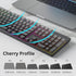 Guffercty kred 140-Keys Side Printed Keycap, PBT Gradient Keycaps 75 Percent, Cherry Profile Minimalist Style Custom