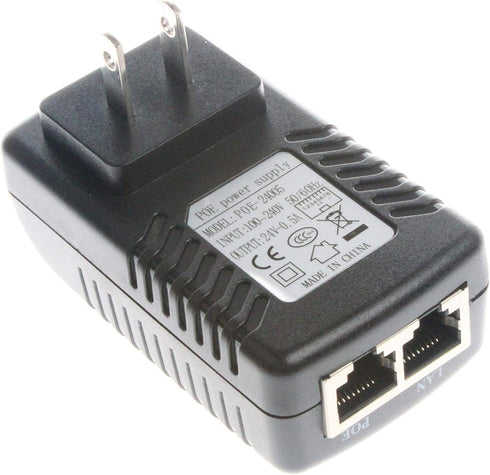 24V 0.5A PoE Injector Power Supply Adapter with Wall Plug, NOYITO IEEE 802.3af Compliant 10 100Mbps for IP Camera Voip