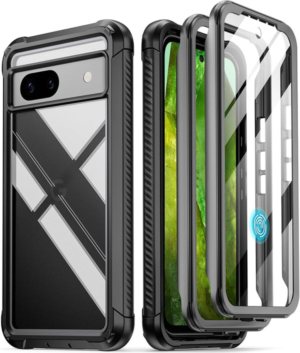 Poetic Guardian Case for Google Pixel 8A 5G (2024) - Rugged, Shockproof, Clear, with Built-in Screen Protector &
