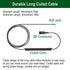 U10P Headset Adapter RJ9 to QD Cable for Plantronics Quick Disconnect Headset, Compatible with Polycom VVX Series Phones