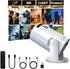 BESUS Mini projector, with wired screen sync 4K 1080P portable projector 180 rotation.
