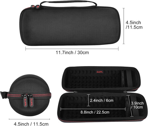 EVA Hard Case for JBL Charge 4 / Charge 5 Bluetooth Speaker, Premium Travel Protective Carrying Storage Bag (Black)