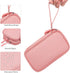 Electronic Organizer Travel Bag for Accessories, Case for Power Bank, Charging Cords, USB Cable, Light Pink