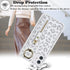 iPhone 12 Pro Case with Card Holder, Wallet for Women MagSafe Compatible Detachable 2-in-1 for Men, White Leopard