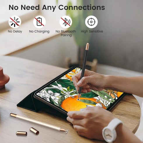 Mixoo 2 2-in-1 Universal Stylus Pen for Touchscreen iPhone iPad Android Tablet Apple Kindle Switch Chromebook Galaxy
