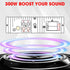 Single-Din Stereo with Car Phone Holder, Bluetooth Car Radio, Push to Talk Assistant, Multi Color LCD AM FM Tuner, AUX