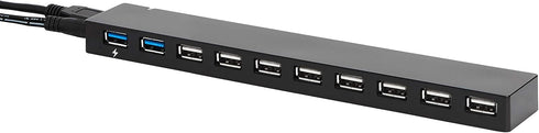 Amazon Basics USB 3.0 10-Port Hub with AC Adapter, 5Gbps Faster Data Transfer for