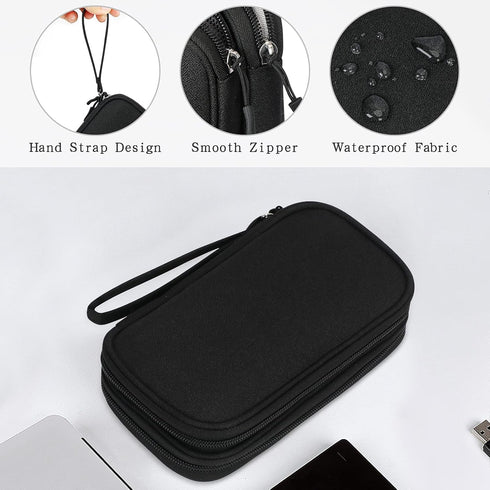 Skycase Travel Cable Organizer, Waterproof Electronics Accessories Storage Bag for USB Data Cable, Earphone, Power Bank