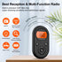 AM FM Portable Radio,Personal Pocket Radio Rechargeable with Best Reception,Long Battery Life,Stereo Earphone,Small Digital Transistor Radios for Hiking,Walking,Jogging
