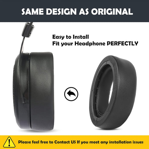 Replacement Ear Pads Compatible with Corsair HS50/Pro HS60/Pro HS70/Pro Stereo Gaming Headset, Protein Leather with