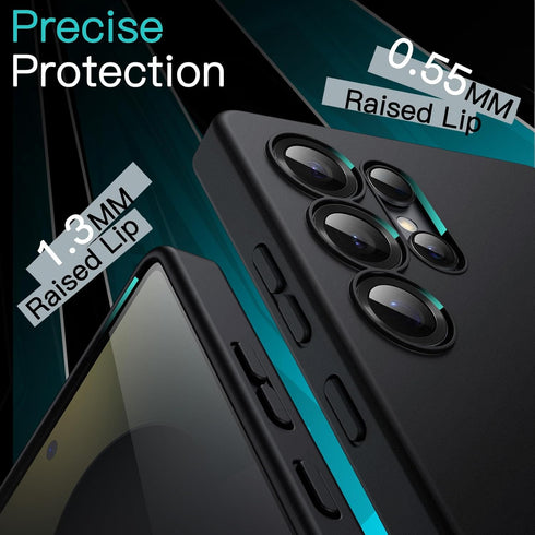 JETech S25 5G, Slim Fit Case for Samsung Galaxy Ultra Camera Lens Full Protection, Soft TPU Thin Protective Phone Cover