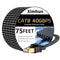 Cat 8 Ethernet Cable 75FT, High-Speed Braided Internet Cable Network Cord with