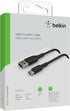 Belkin BoostCharge USB-C to USB-A Cable (2M/6.6ft) for iPhone 15, Samsung Galaxy S24, Pixel 7/8, iPad Pro & more - Black