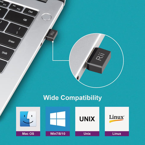 Rii Mouse Jiggler, Undetectable Mouse Mover, Automatic USB Port Mouse Movement Simulator for Computer, Plug and Play