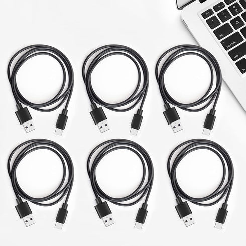 Smays 6-Pack USB Type C Cable, USB-A to USB-C Charging Cable, 6 ft Multipack