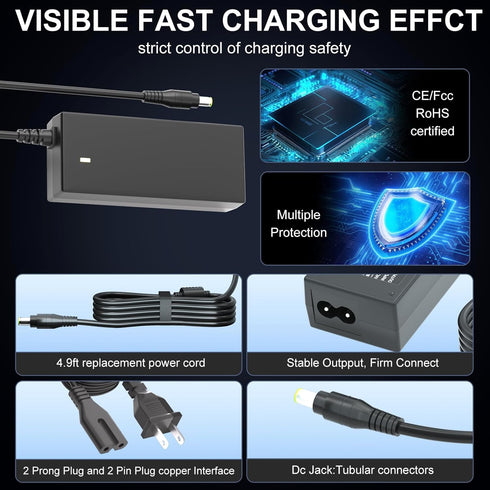 12V 3A Power Supply Arcade 1up - Fit for All Riser Cocktail Table Models, Power Cord