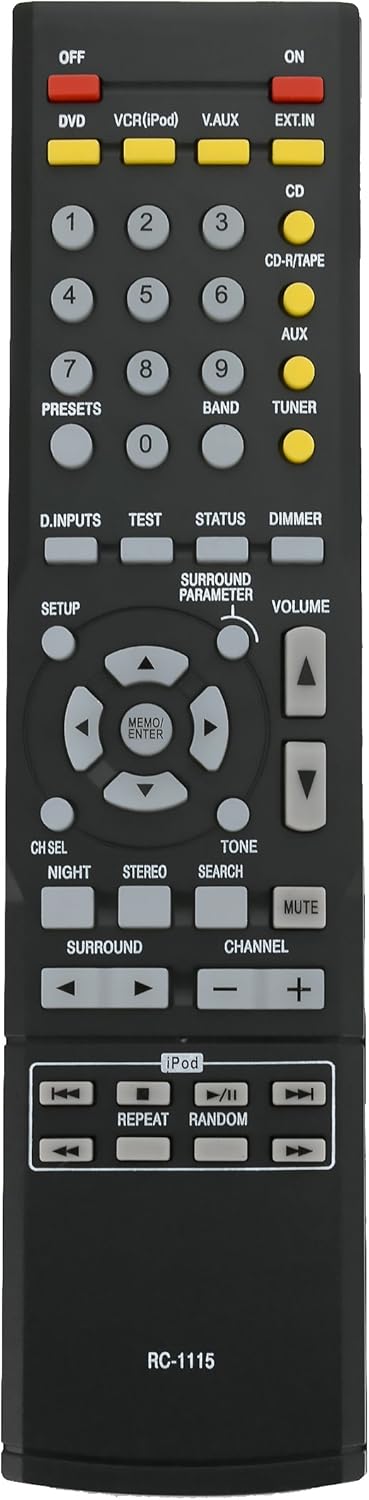 New Replacement Remote Control RC-1115 for Denon AV Surround Receiver, AVR-390, AVR-1610, AVR-1705