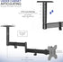 VIVO Under Cabinet Articulating Monitor and Small TV Mount, 13 to 27 inch, Height Adjustable Long Extension Arm, Max