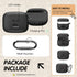 Black Silicone Case Compatible with Tune Buds, Shock Proof Waterproof Protective Cover with Metal Carabiner [Front LED