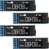 ACEIRMC 4pcs I2C 0.91 Inch I2C I2C 3.3V~5V 4PINS ESP32 ESP8266 STM32 Display Module OLED Display Module OLED Screen