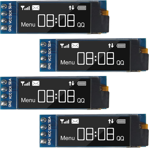 ACEIRMC 4pcs I2C 0.91 Inch I2C I2C 3.3V~5V 4PINS ESP32 ESP8266 STM32 (10pcs Display Module OLED Display Module OLED