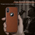 LOHASIC Slim Thin Premium Leather Case for iPhone Xs, Anti-Slip Grip Protective Cover for iPhone X XS - Brown