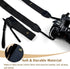 Brvlsoc Black Canvas Camera Neck & Shoulder Strap with Quick Release Buckles Adjustable Cotton Webbing for DSLR and SLR