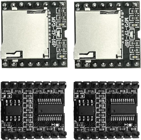 FBHDZVV 4Pcs Mini MP3 Player Module TF Card U Disk 16P Mini MP3