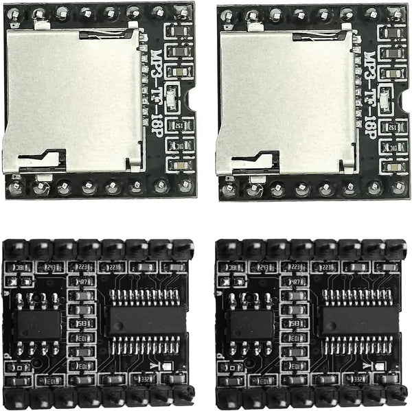 FBHDZVV 4Pcs Mini MP3 Player Module TF Card U Disk 16P Mini MP3