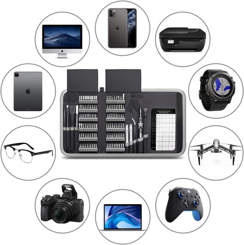 Unamela Precision Screwdriver Set, 139 in 1 Computer Repair Tool Kit with 120 Bits, Magnetic for Laptop, PC, MacBook,