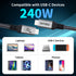 USB 4 Cable for Thunderbolt 4 with 240W Fast Charging, 40Gbps Data Transfer, 8K@60Hz Video, USB4/USB-C (Grey, 4FT)