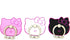 Kitty Cell Phone Ring Grip Stand Holder - Car Mounts in Black, Pink, Silver/Pink Rim