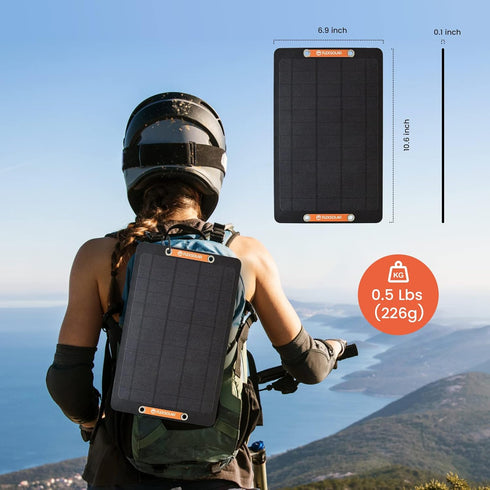 FlexSolar 2 Packs Mini USB Solar Panel Small 5V 6W Solar Chargers for Camera, Water Pump, Small Fan, Bicycle, Power