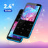 AGPTEK 64GB MP3 M3 2.4 inch 128GB(Blue) Player with Bluetooth, Music Player with Speaker and FM Radio, Touch Buttons