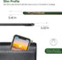 LOHASIC Luxury Leather iPhone 11 Pro Case – Slim Designer PU Cover with Electroplated Frame, Dark Green