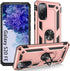 ADDIT Samsung S20 FE Case, Heavy Duty Military Grade with Kickstand Ring & Magnet Car Mount - Rose Gold