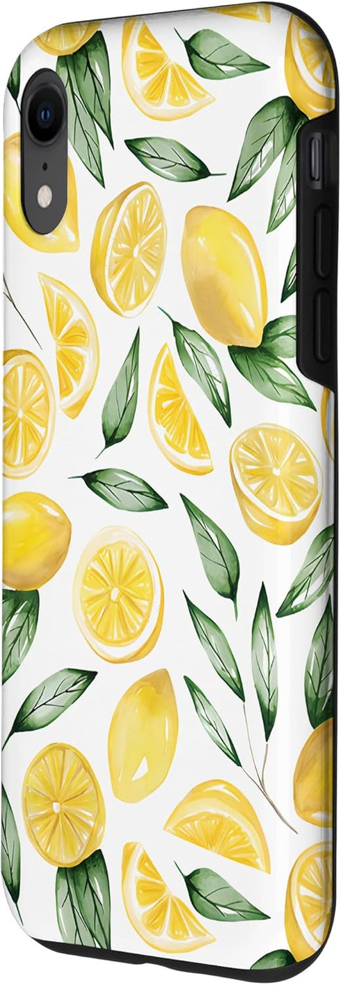 Lemon Citrus Tropical Fruit Decorations Designs Summer Lemon Citrus Tropical Fruit Watercolor Graphic Women Case
