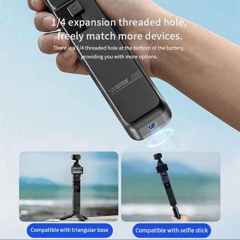 LICHIFIT Mobile Power Bank 22.5W Fast Charging for DJI Osmo Pocket 3, Handheld Extended Battery Grip, Portable